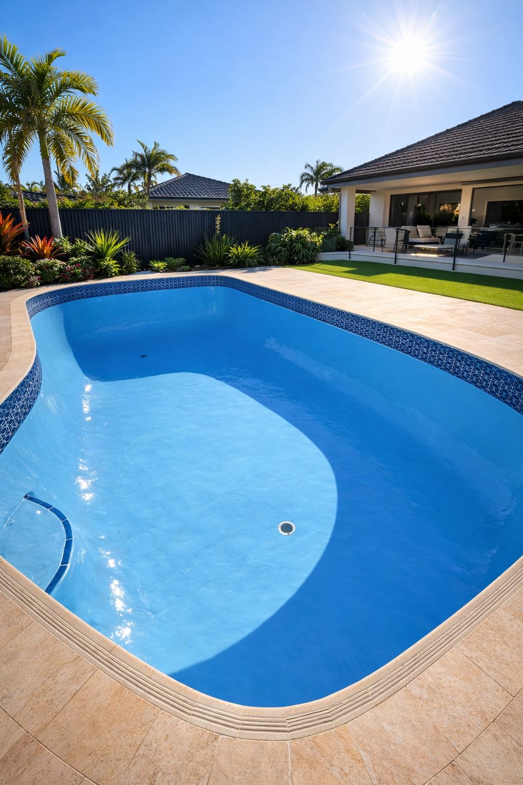 Pool resurfacing Gold Coast after — LuxaPool 3-coat epoxy finish