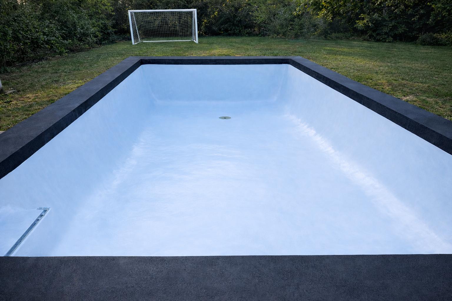 Pool resurfacing Brisbane — concrete pool after 2-coat epoxy repaint